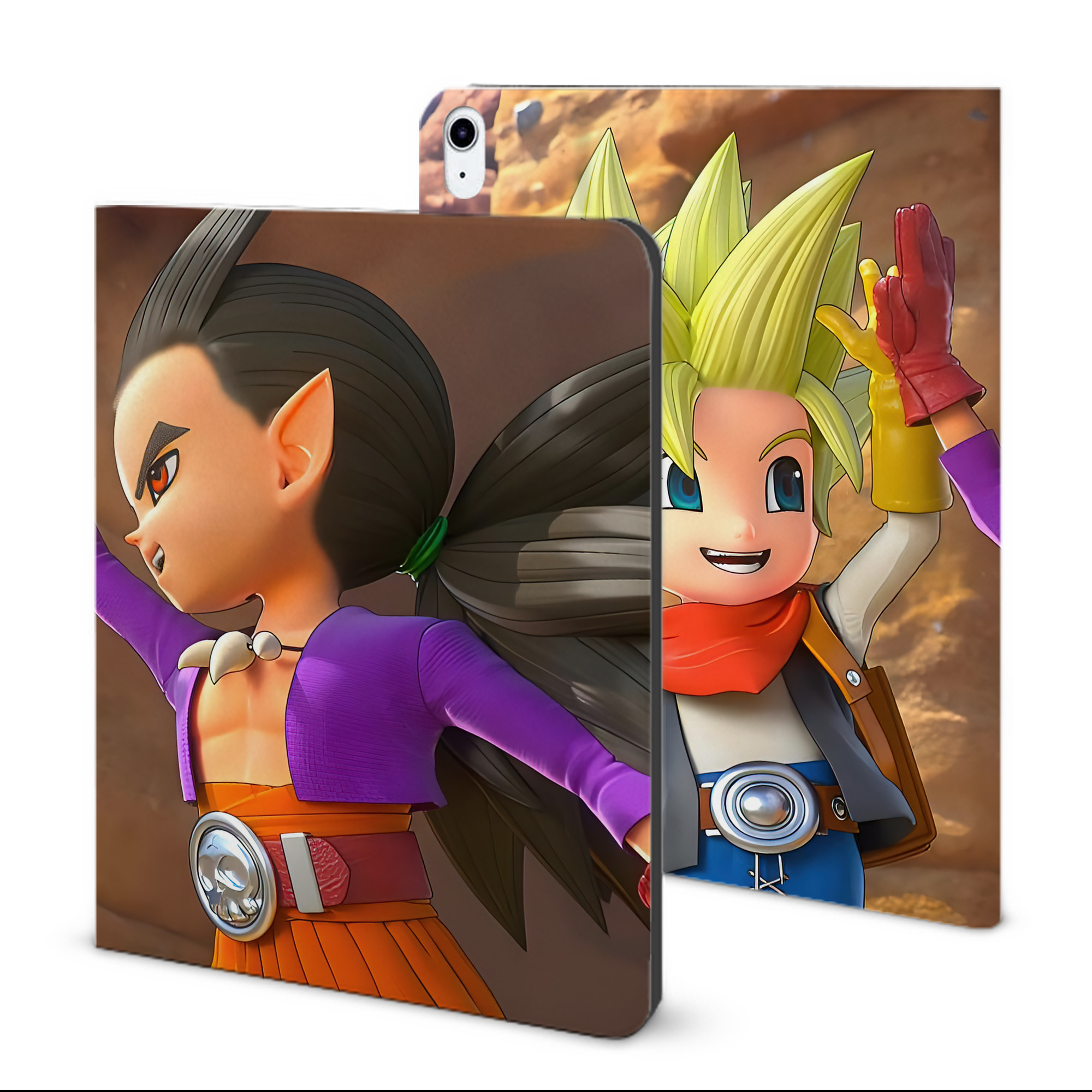 （画像用） ドラゴンクエスト Doragon Kuesuto Dragon Quest IPad ケース ブック型 PUレザー TPU 耐衝撃 軽量 薄型 ペン収納なし 全面保護 IPad 各モデル対応